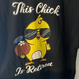 This Chick is Retired Black Women's Tee plus size 2XL